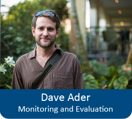 Dave Ader, Monitoring and Evaluation