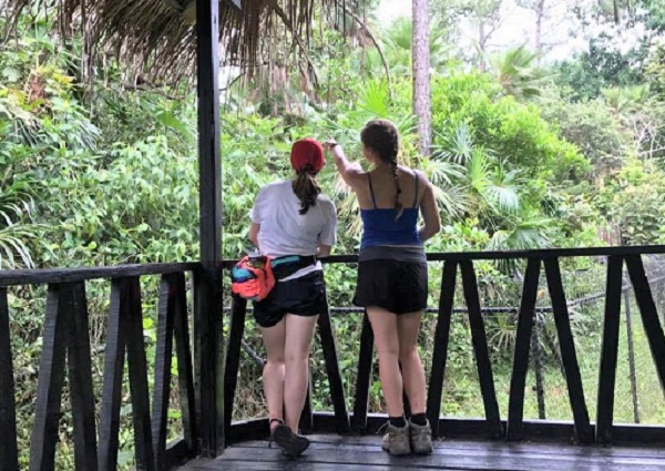 Sarah Orringer and Laura Vining at The Belize Zoo
