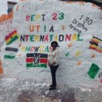 Eunice Shilo Nginya pictured in front of the UT Rock.