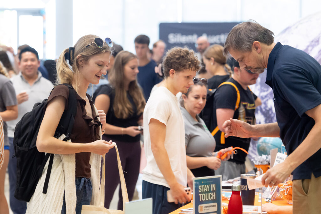 Students and guests learn about the Smith Center’s offerings at the Smith Center International Showcase at the ANR Building on September 10, 2026. Photo by Raffe Lazarian / UTIA