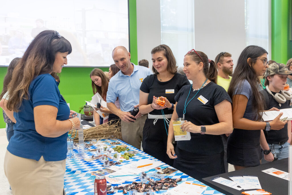 Students and guests learn about the Smith Center’s offerings at the Smith Center International Showcase at the ANR Building on September 10, 2026. Photo by Raffe Lazarian / UTIA