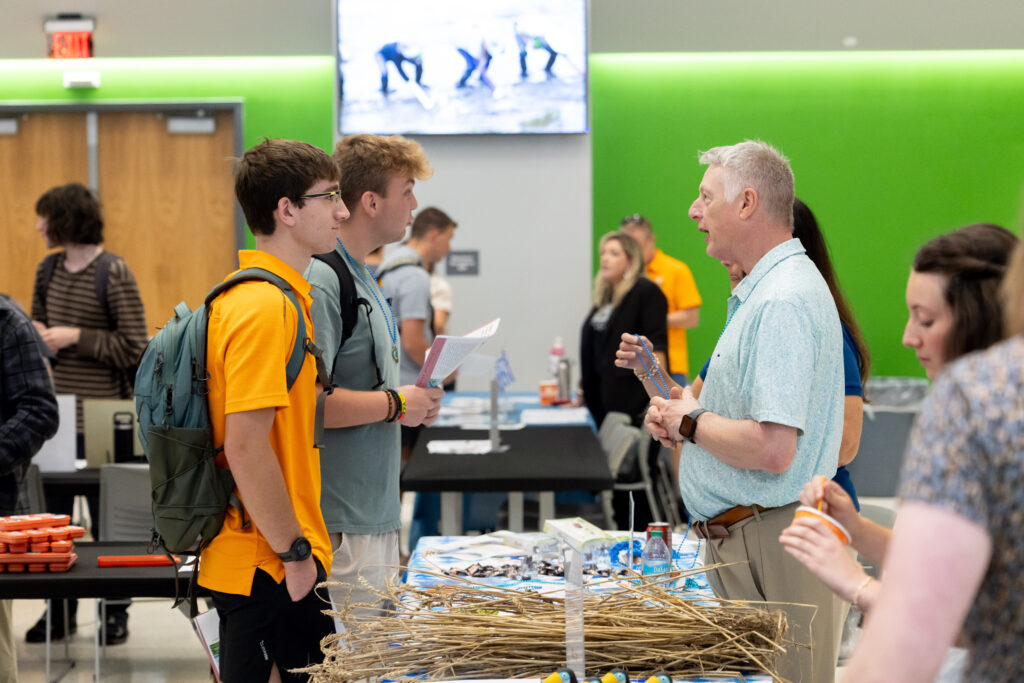 Students and guests learn about the Smith Center’s offerings at the Smith Center International Showcase at the ANR Building on September 10, 2026. Photo by Raffe Lazarian / UTIA