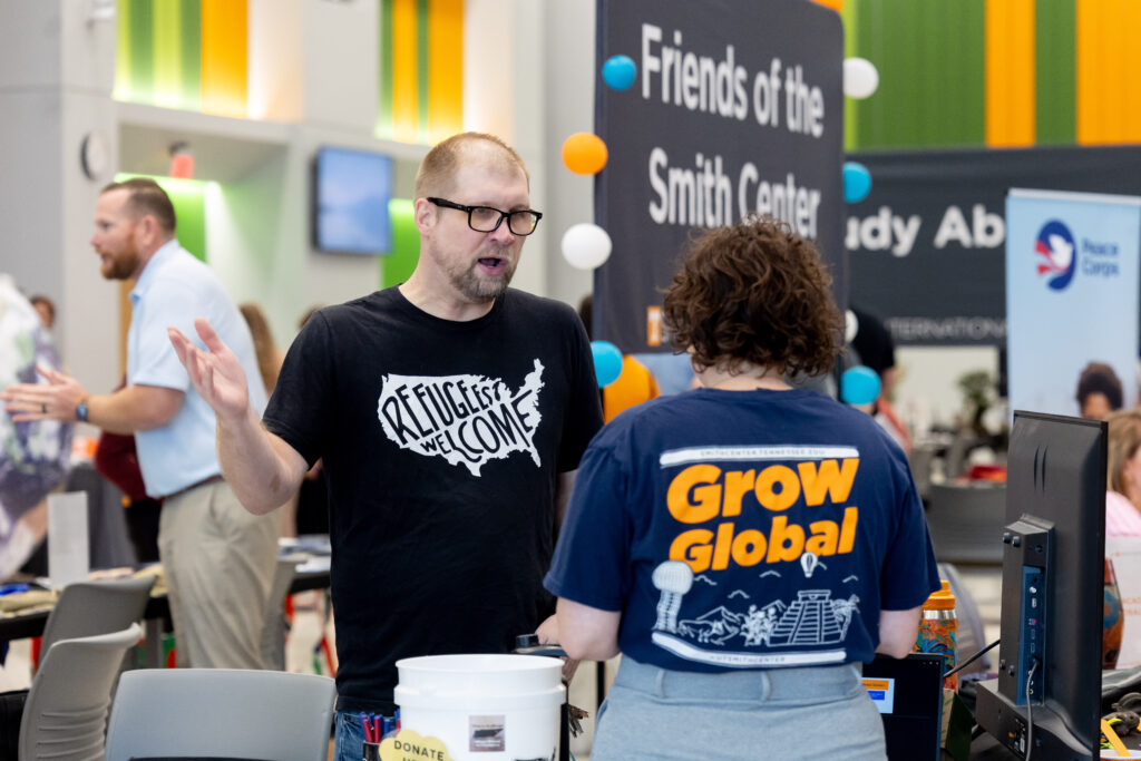 Students and guests learn about the Smith Center’s offerings at the Smith Center International Showcase at the ANR Building on September 10, 2026. Photo by Raffe Lazarian / UTIA